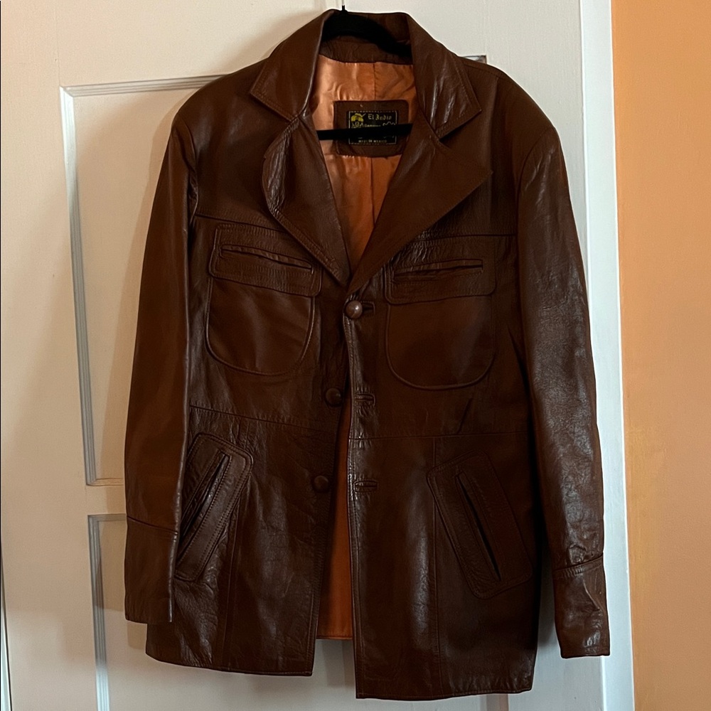 Vintage Brown Leather Jacket